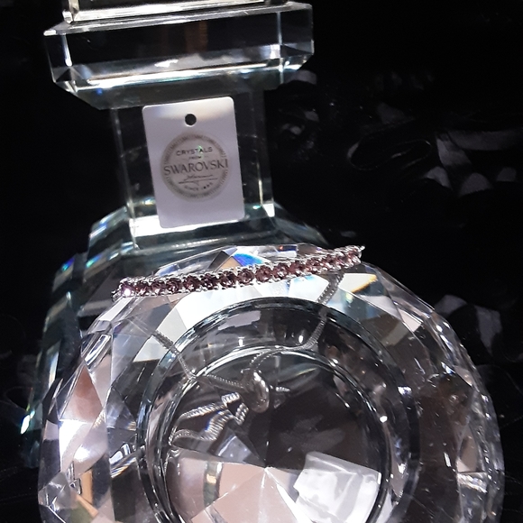 AUTHENTIC 925S PINK SWAROVSKI ELEMENT BRACELET - Picture 3 of 4